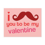 i mustache you to be my valentine postcard