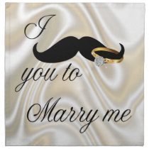 I Mustache you -to Marry Me Napkins