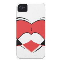 I / Name/ Heart Love Mustache iPhone 4 Case
