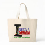 I NEED A CURE 1 AUTISM T-Shirts Canvas Bag