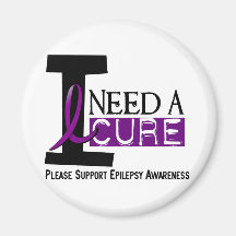 I NEED A CURE 1 EPILEPSY T-Shirts Fridge Magnet