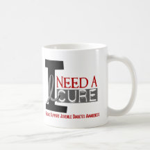 I NEED A CURE 1 JUVENILE DIABETES T-Shirts Coffee Mugs