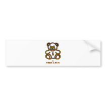 I Need A Hug Bear Gold The MUSEUM Zazzle Gifts Bumper Sticker