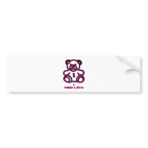 I Need A Hug Bear Magenta The MUSEUM Zazzle Gifts Bumper Sticker