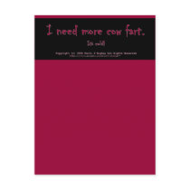 I need more cow fart. It's cold! Postcards