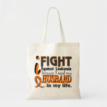 I Need My Husband Leukemia Tote Bag
