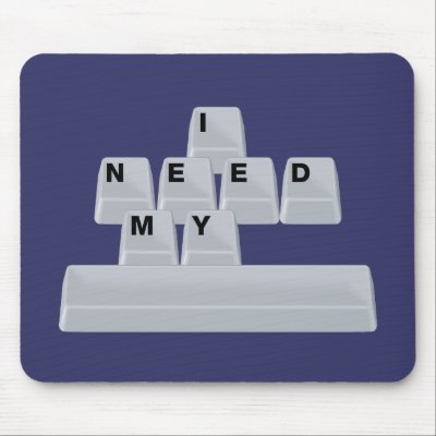 I Need My Space Mouse Pad by FunnySillyShirts