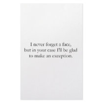 I never forget a face (St.K) stationery