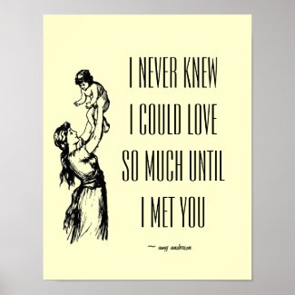 I never Knew I Could Love So Much Mom&Child Poster