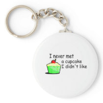 I Never Met A Cupcake I Didn't Like Keychain