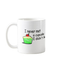 I Never Met A Cupcake I Didn't Like Coffee Mug