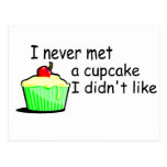I Never Met A Cupcake I Didn't Like Postcard