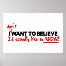 I (no haga) querer creer impresiones y los posters