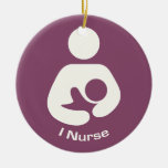 I Nurse Breastfeeding Icon - Mauve Christmas Ornament