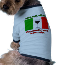 I Often Cook With Wine Doggie Tshirt