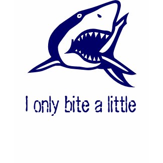 I Only Bite A Little Blue Shark T Shirt shirt