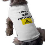 , I ONLY BITE LIBERALS DOGGIE TSHIRT