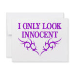 I Only Look Innocent Personalized Invitation