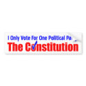 I Only Vote For bumper stickers