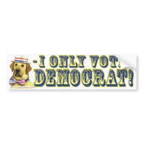 I Only Vote Yellow Dog Democrat Bumper Sticker bumper stickers by yellowdogdemocrat I Only Vote Yellow Dog Democrat Bumper Sticker bumper stickers