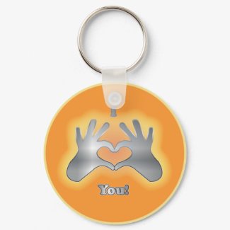 I (Open Heart Hand) You! (TM) keychain