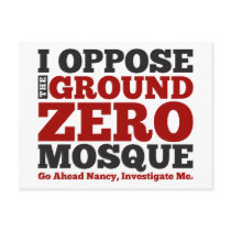 I Oppose the Ground Zero Mosque Postcard
