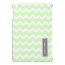 i Pad Mini Mint Chevron Custom Name iPad Mini Cover