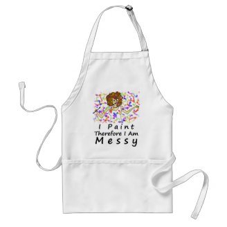 I Paint Therefore I Am...Messy Apron