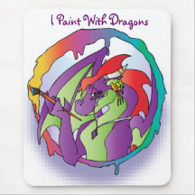 I Paint With Dragons Mouse Pads