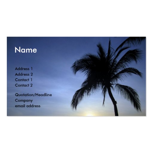 i palm business card templates (front side)