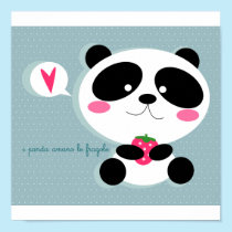 i panda amano le fragole posters