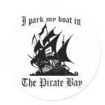 I park my boat in The Pirate Bay stickers