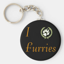 I Paw Furries Keychain