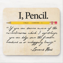I, Pencil Leonard Read Mousepad