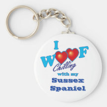I perro de aguas de Sussex del tejido Llaveros