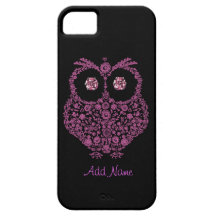I Phone 5 Case OWL LOVER Pink BLING iPhone 5 Cover