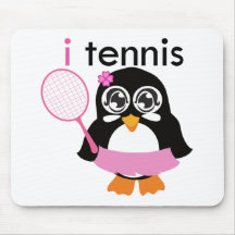 i pingüino del tenis alfombrillas de ratón