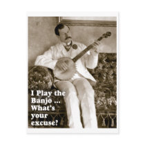 I Play Banjo ... Postcard postcards