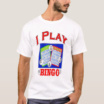 I Play Bingo logo t-shirts