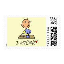 I Play Cards Tshirts and Gifts Postage Stamp