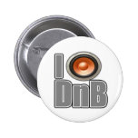I PLAY DnB Drum and Bass music shirts and gear buttons