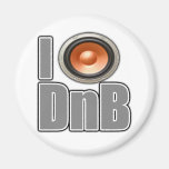 I PLAY DnB Drum and Bass music shirts and gear magnets