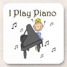 I Play Piano T-shirts and Gifts Coaster