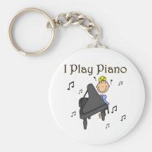 I Play Piano T-shirts and Gifts Key Chains