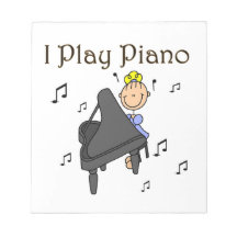 I Play Piano T-shirts and Gifts Memo Notepads