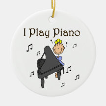 I Play Piano T-shirts and Gifts Ornament