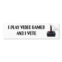 I PLAY VIDEO GAMES AND I VOTE bumper stickers by pjeigh I PLAY VIDEO GAMES AND I VOTE bumper stickers