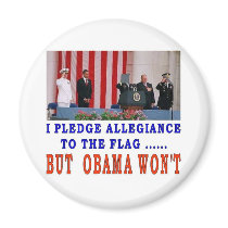 I PLEDGE ALLEGIANCE BUT OBAMA WON'T FRIDGE MAGNETS
