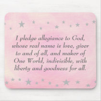I pledge allegiance to God, mousepad
