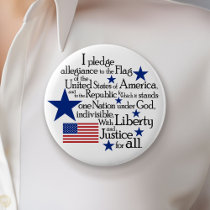 I pledge Allegiance to the flag of the United Pinback Buttons